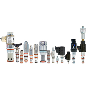 Different sizes of cartridge valves 