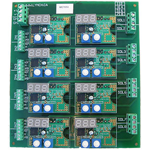 Eight circuit boards